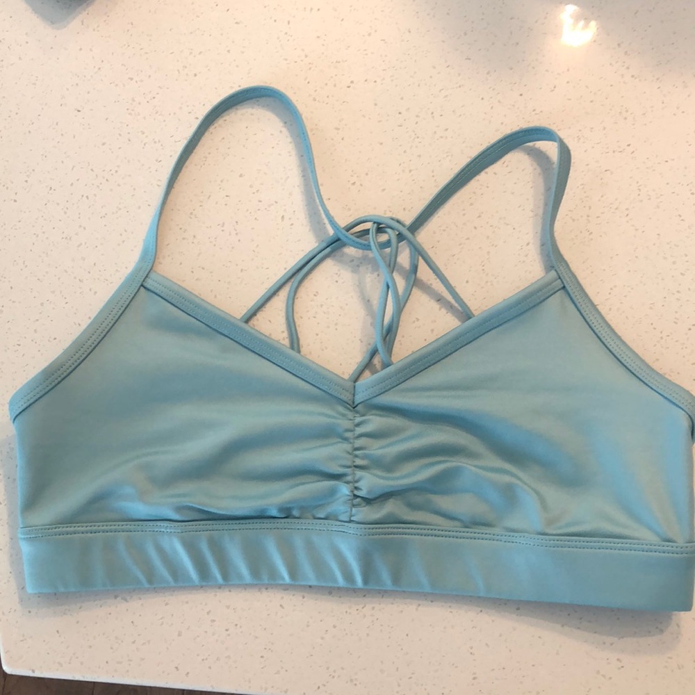 Alo yoga sports bra light green medium